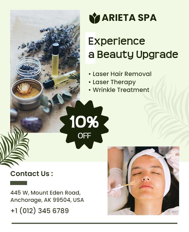 Spa Beauty Services Promotion Flyer Template