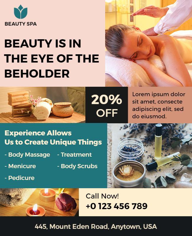 Spa Offer Flyer Designs Template