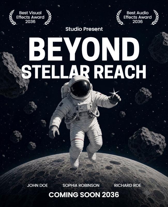 Space Adventure Movie Release Poster Template