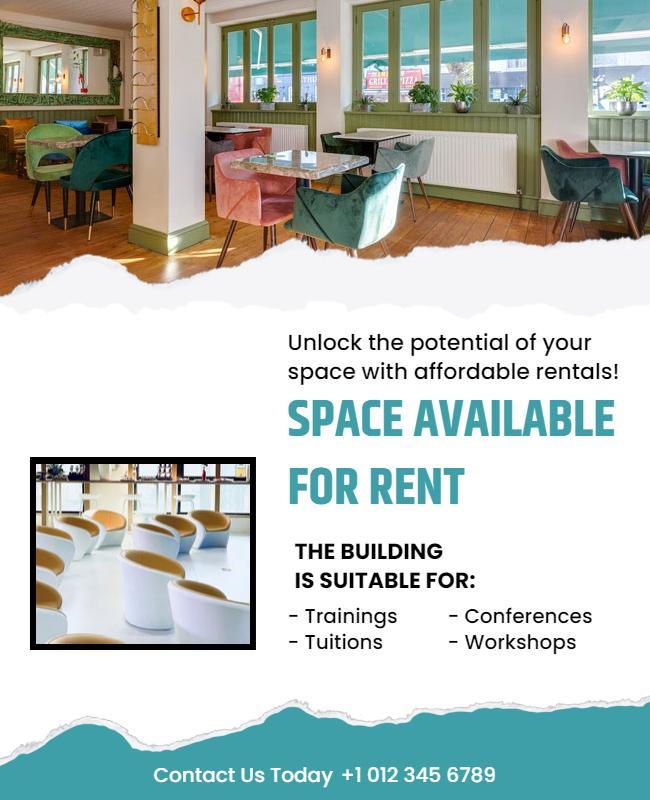 Space Available for Rent Promotional Flyer Template