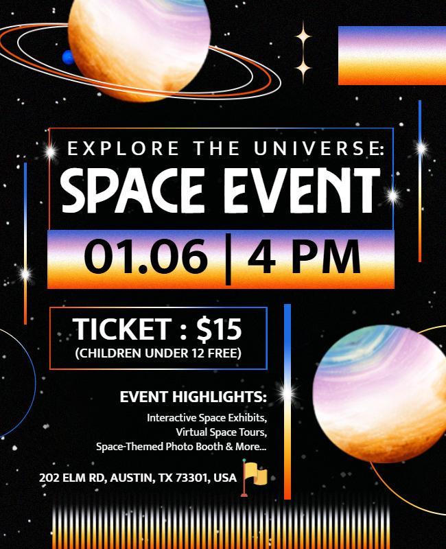 Space Exploration Event Flyer Template