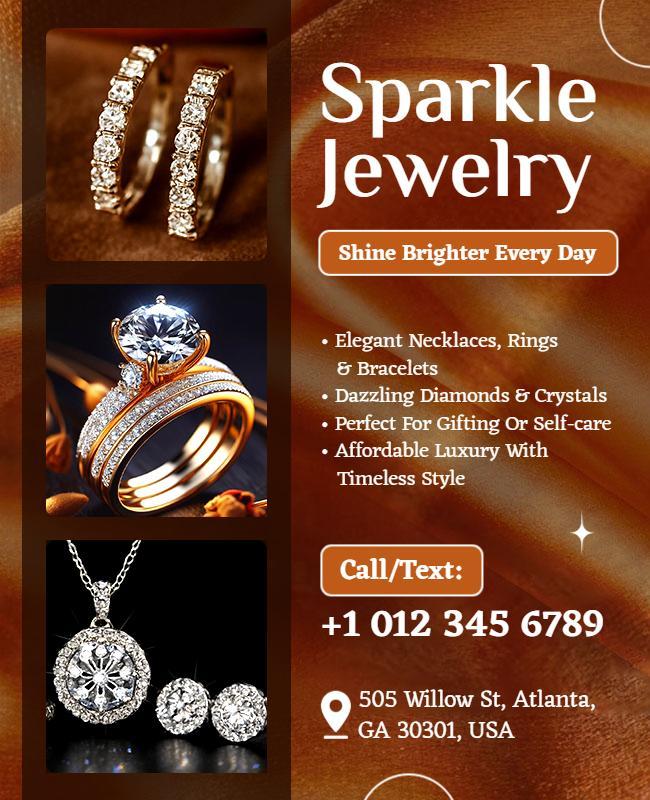 Sparkle Jewelry Boutique Flyer Template