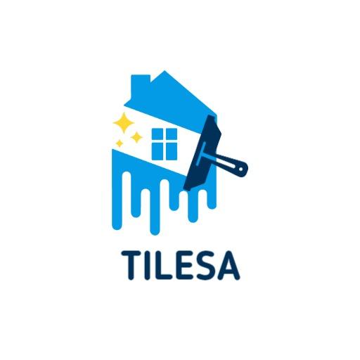 Sparkling Blue House with Professional Cleaning Service Logo Template