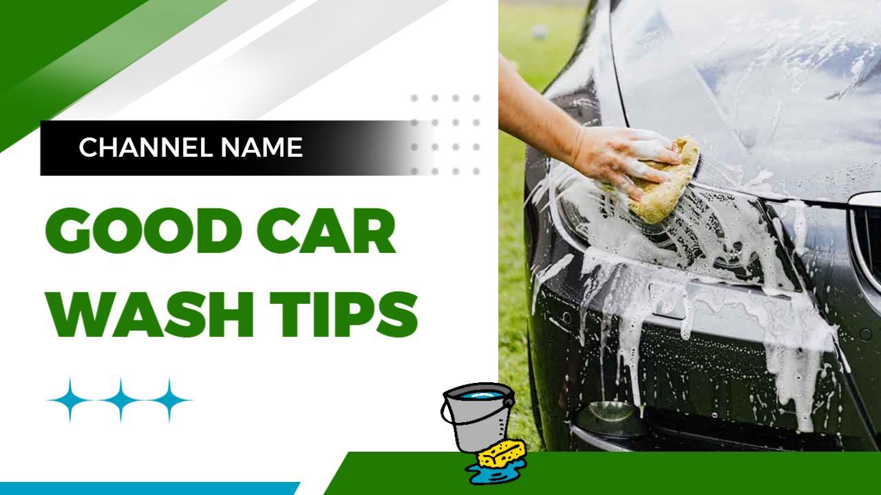 Sparkling Car Wash Tips and Techniques YouTube Thumbnail Template