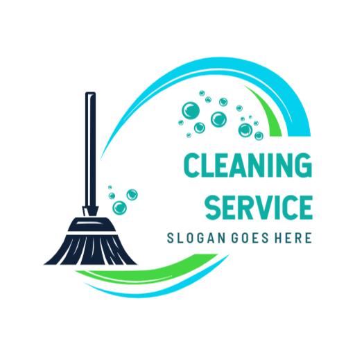 Sparkling Clean Squeegee and Bubbles for Your Cleaning Service Logo Template