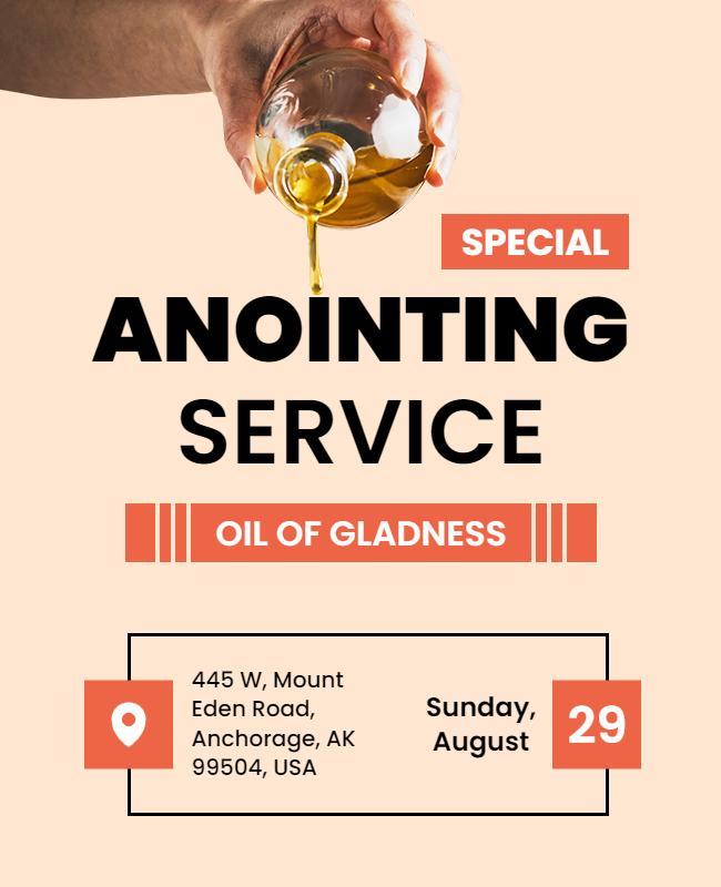 Special Anointing Service Event Flyer Template