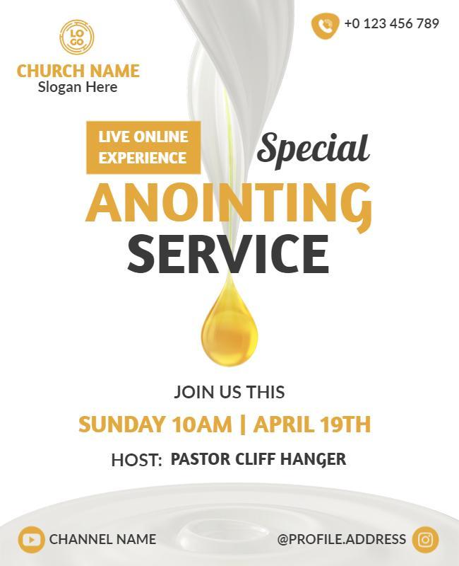 Special Anointing Service Online Experience Flyer Template