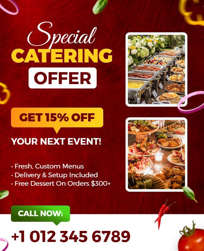 Special Catering Offer Event Flyers Template