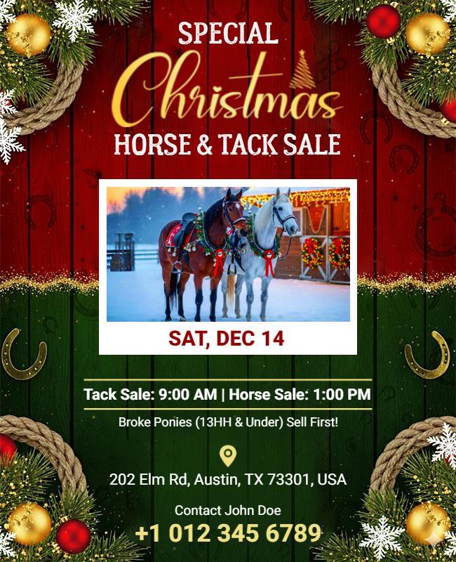 Special Christmas Horse and Tack Sale Flyer Template