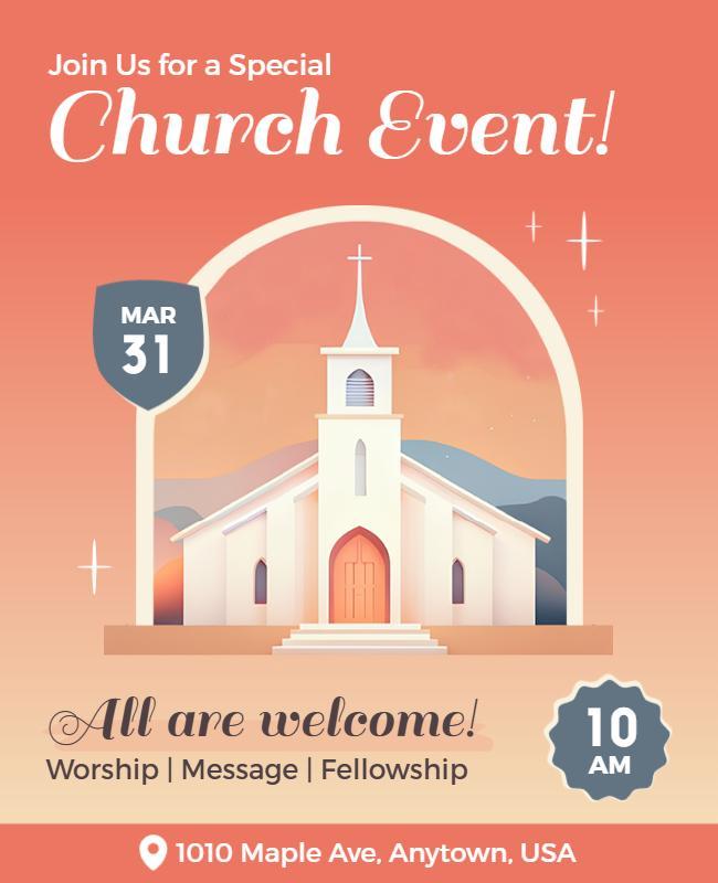 Special Church Event Invitation Flyer Template