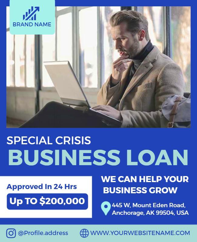 Special Crisis Business Loan Promotion Flyer Template