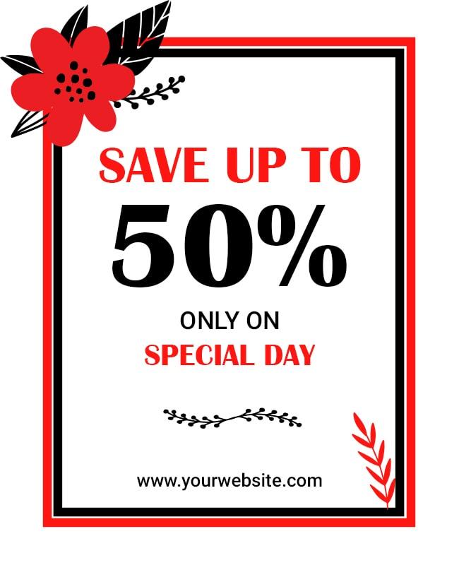 Special Day Promotional Discount Flyer Template