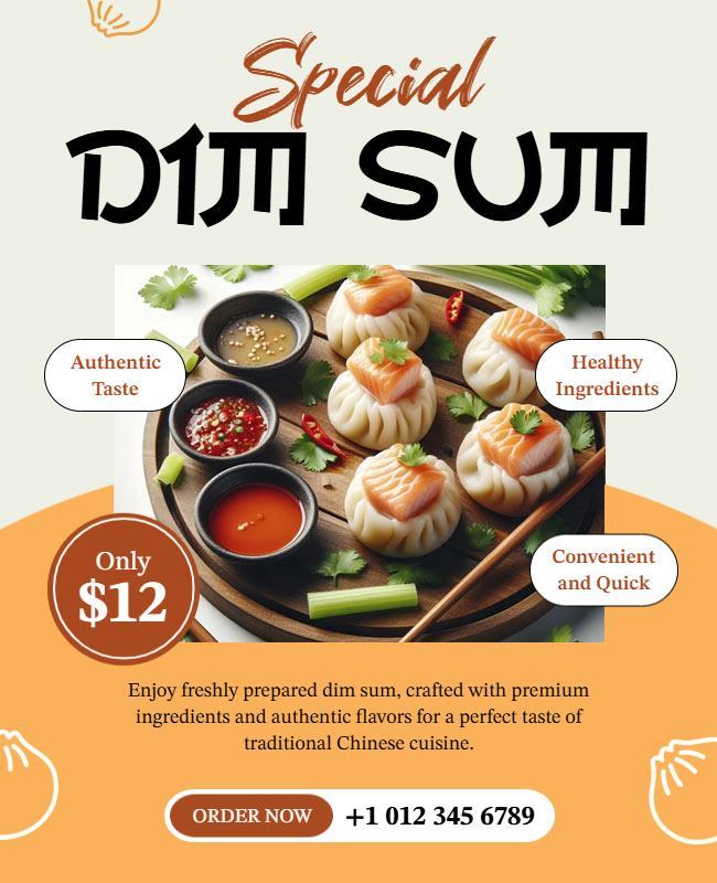 Special Dim Sum Promotion Flyer Template