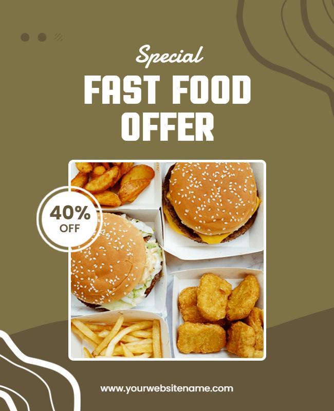 Special Discount Fast Food Promotion Flyer Template