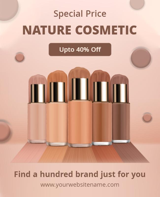 Special Discount Natural Cosmetic Products Flyer Template