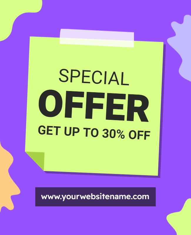 Special Discount Offer Promotional Flyer Template