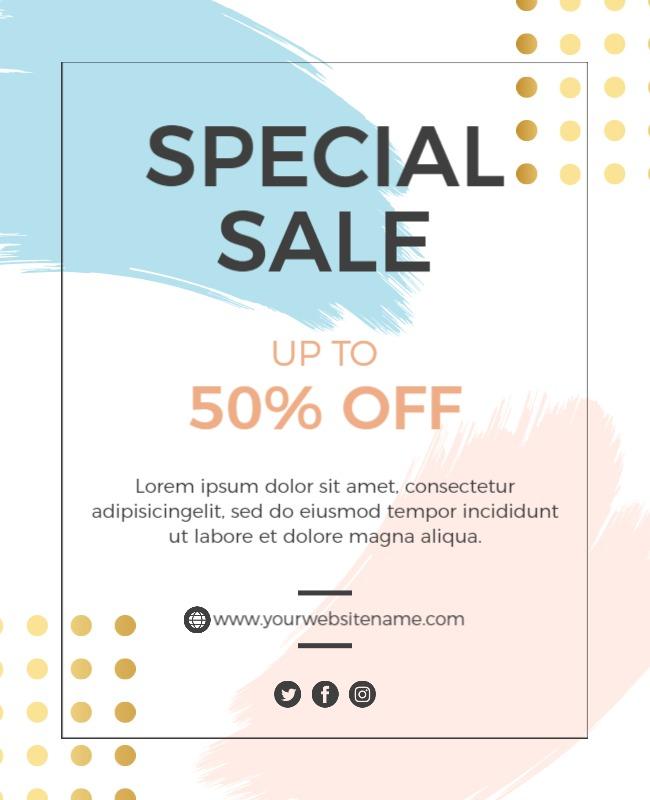 Special Discount Promotion Sale Flyer Template