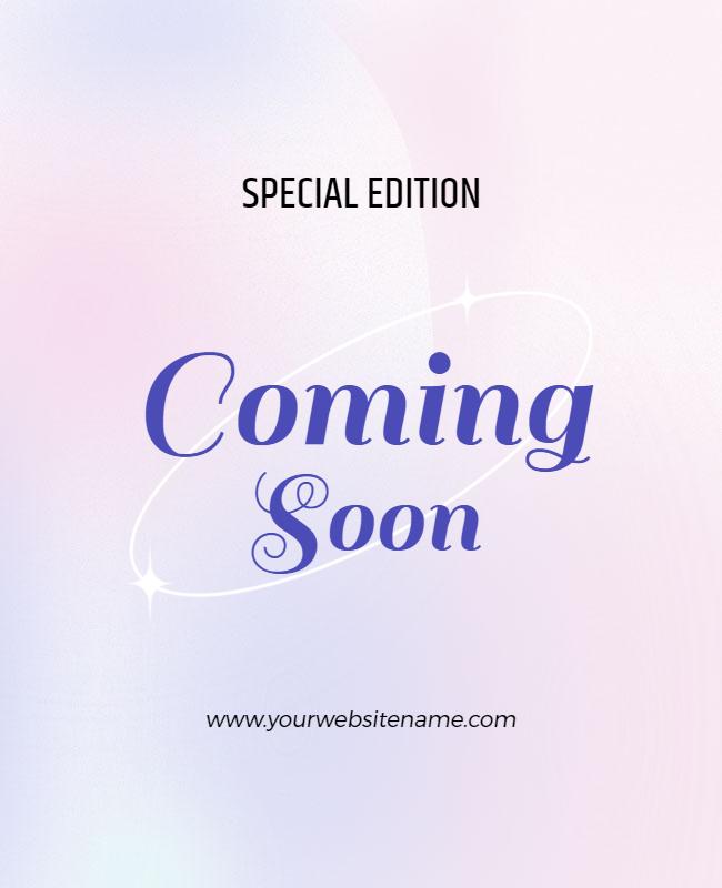 Special Edition Coming Soon Announcement Flyer Template