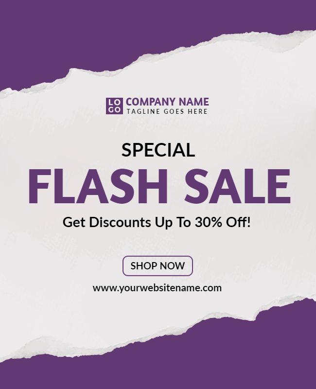 Special Flash Sale Discount Flyer Template