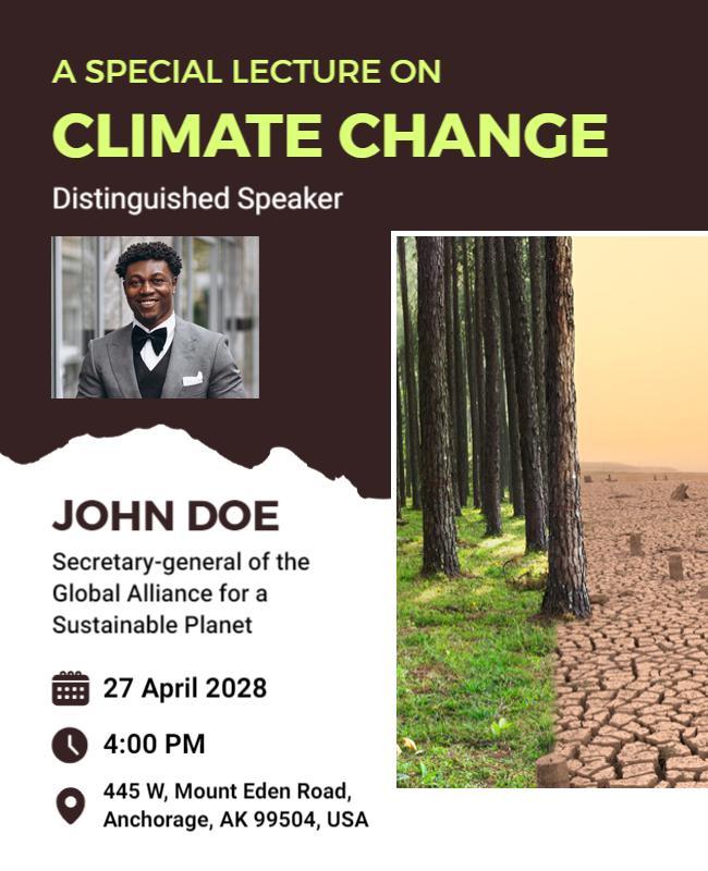 Special Lecture on Climate Change Flyer Template