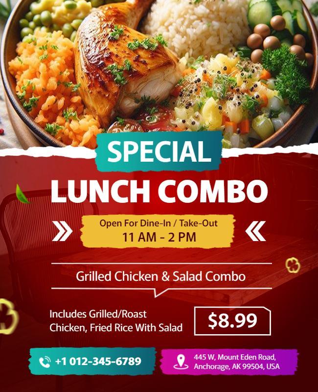 Special Lunch Combo Deal Flyer Template