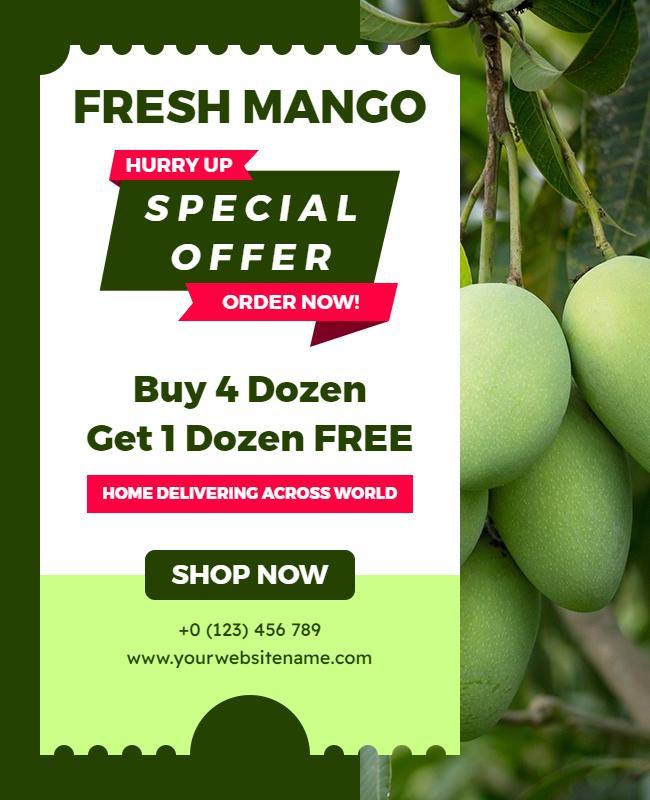 Special Mango Offer Promotional Flyer Template