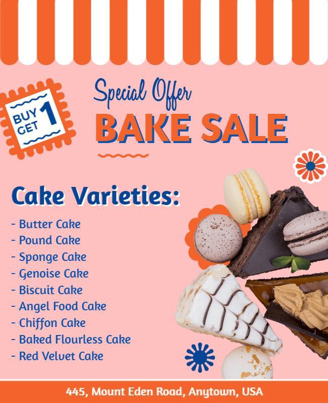 Special Offer Bake Sale Event Flyer Template