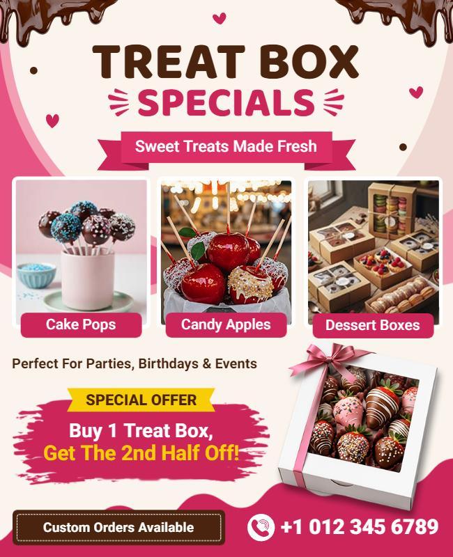 Special Offer Treat Box Flyer Template
