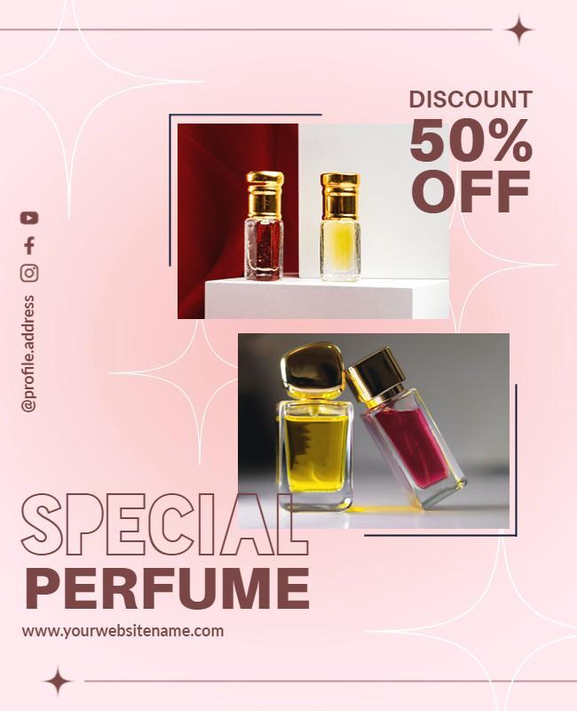 Special Perfume Discount Promotion Flyer Template