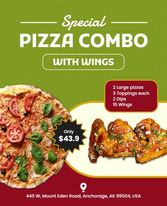 Special Pizza Combo Meal Flyer Template