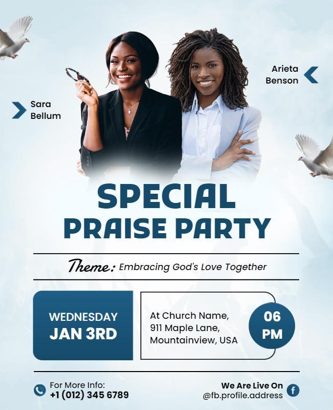 Special Praise Party Church Event Flyer Template