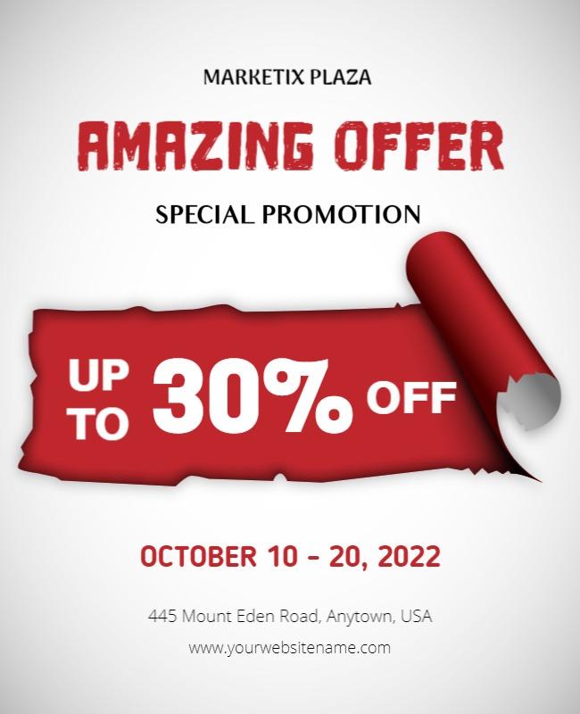 Special Promotion Sale Flyer with Discount Offer Template