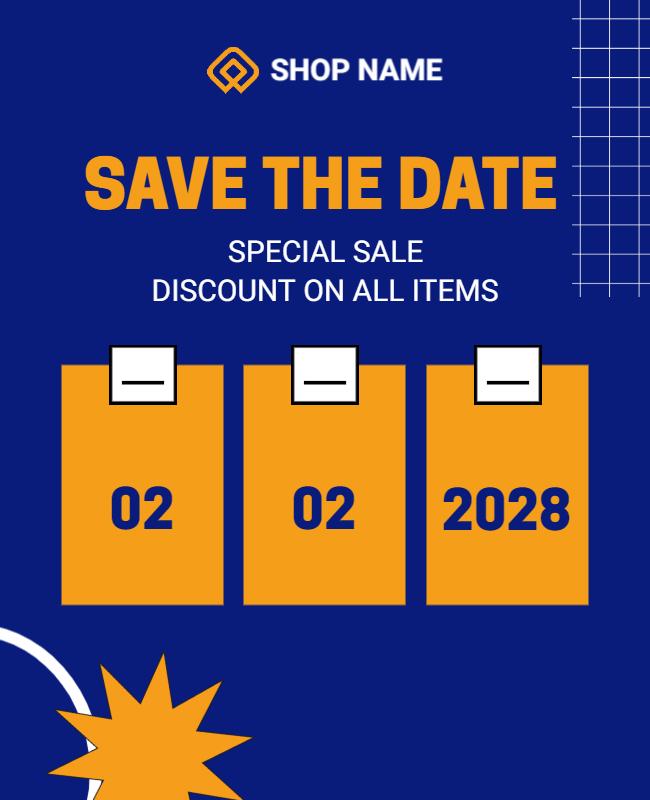 Special Sale Save the Date Flyer Template