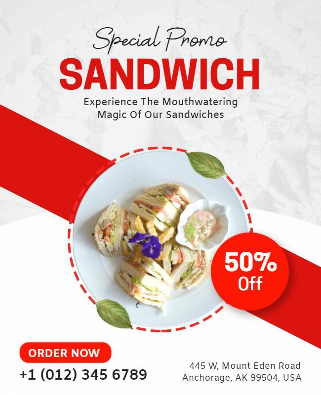 Special Sandwich Promotion Flyer Template