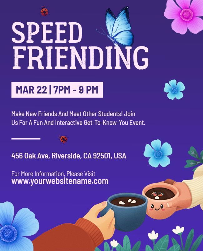 Speed Friending Interactive Event Flyer Template