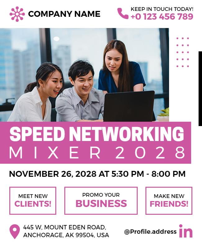 Speed Networking Mixer Event Flyer Template