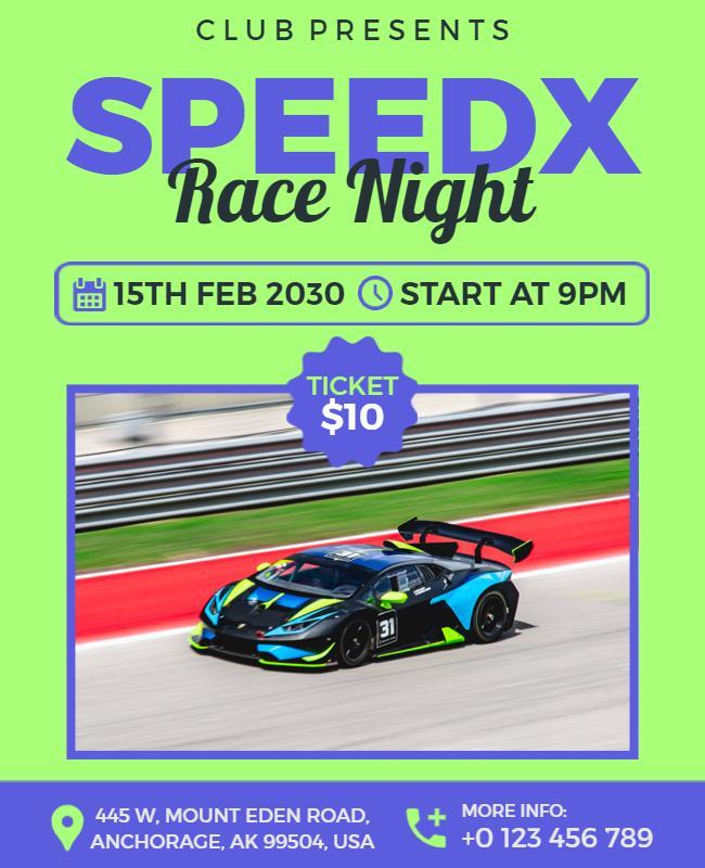 Speedx Car Racing Event Flyer Template