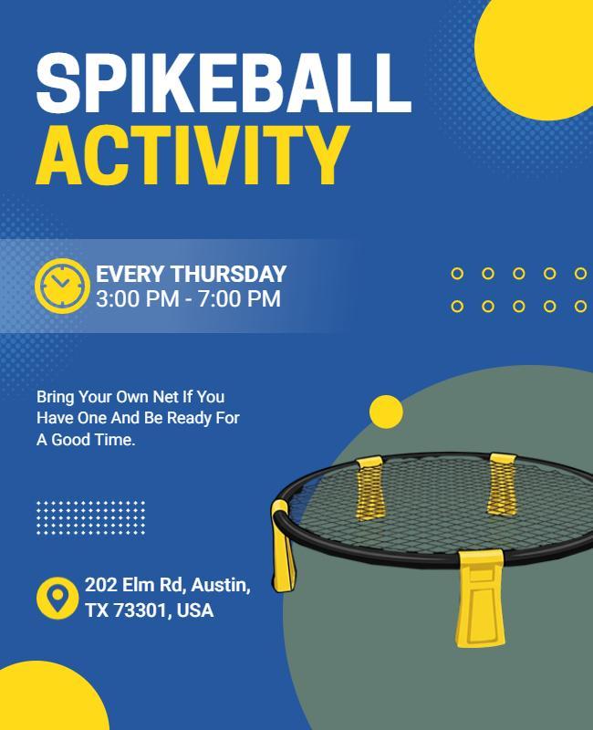 Spikeball Activity Event Flyer Template