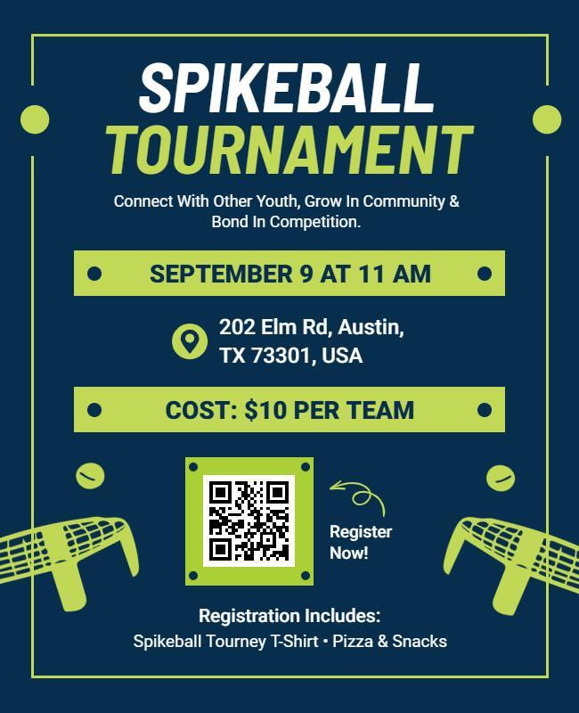 Spikeball Tournament Event Flyer Template