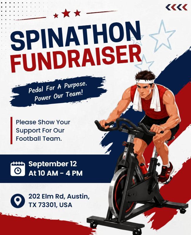 Spinathon Fundraiser Event Flyer Template