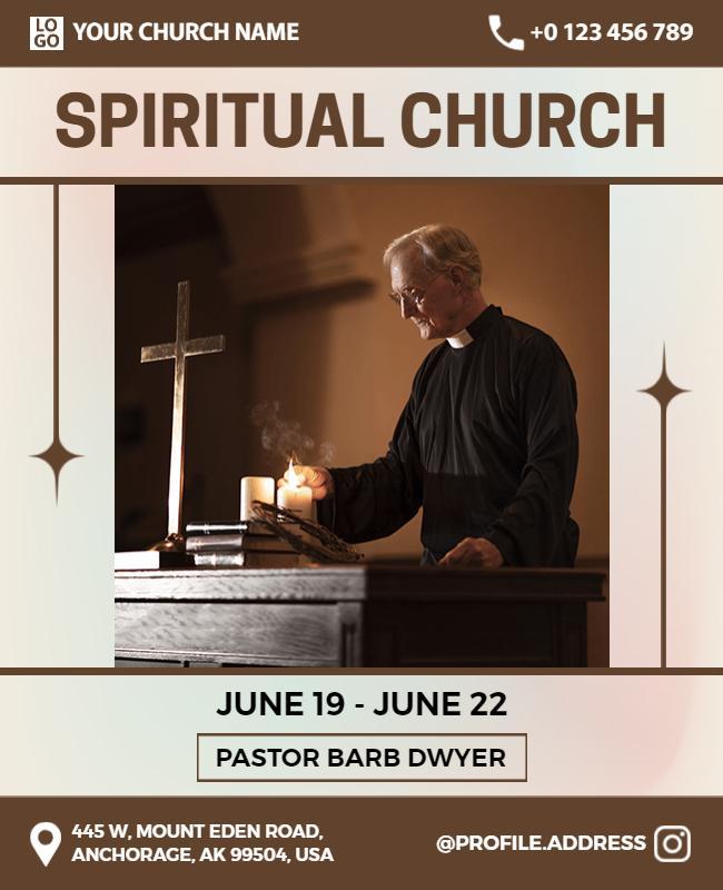 Spiritual Church Event Invitation Flyer Template