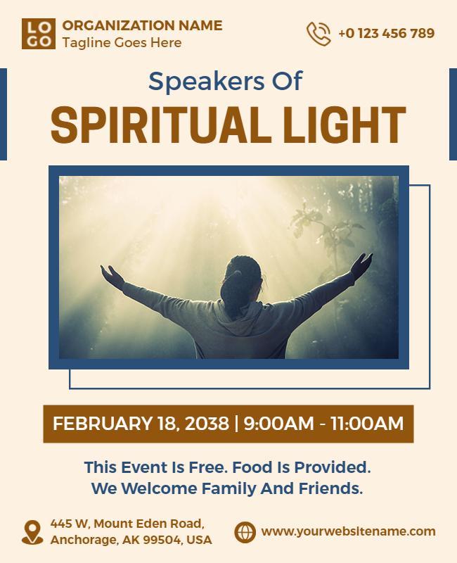 Spiritual Enlightenment Speaker Event Flyer Template