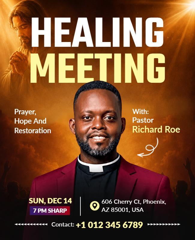 Spiritual Healing Meeting Poster Template