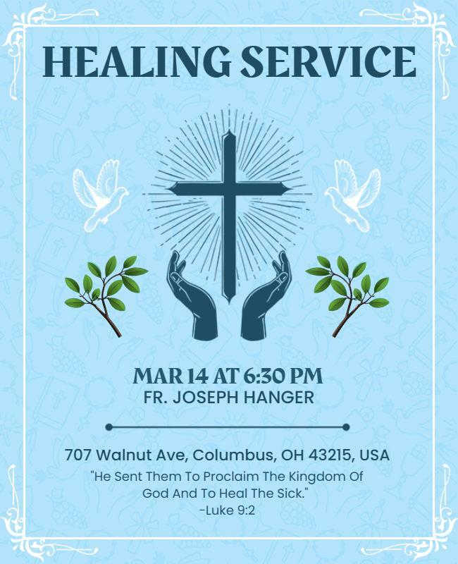 Spiritual Healing Service Event Flyer Template