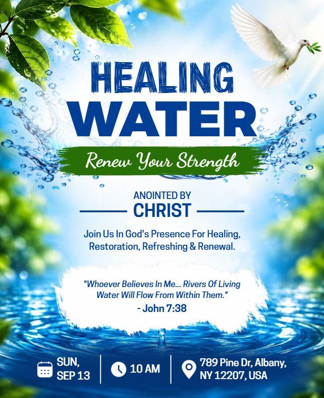 Spiritual Healing Water Event Flyer Template