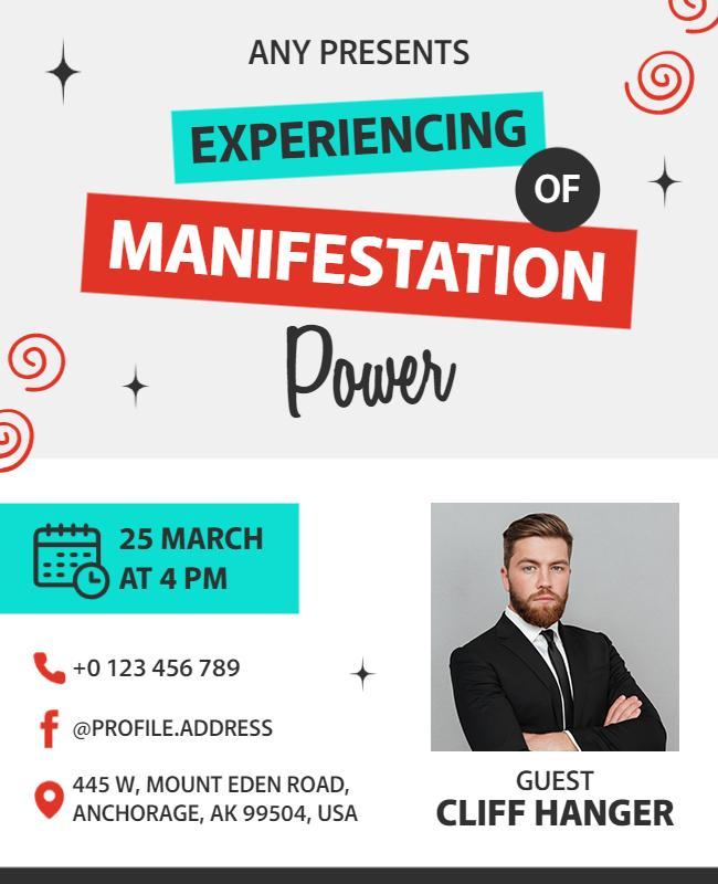 Spiritual Manifestation Workshop Flyer Template