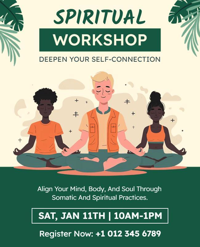 Spiritual Meditation Workshop Flyer Template