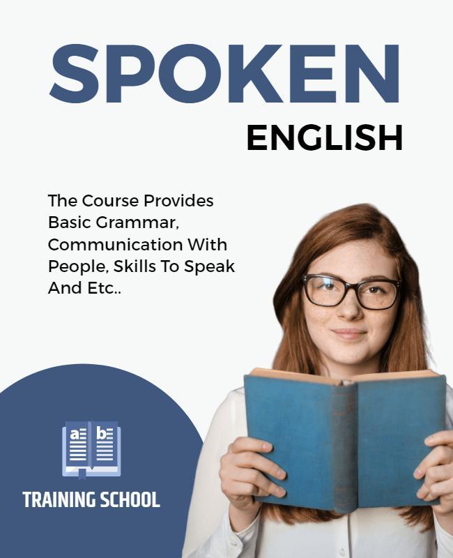 Spoken English Training Course Flyer Template