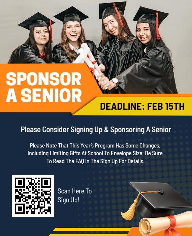 Sponsor a Senior Graduation Event Flyer Template