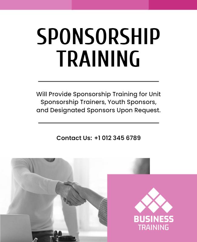 Sponsorship Training Business Event Flyer Template